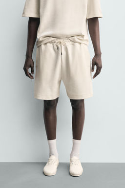 INTERLOCK RELAXED FIT JOGGER BERMUDA SHORTS - Zara фото 18