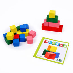 Кубики деревянные, 25 штук