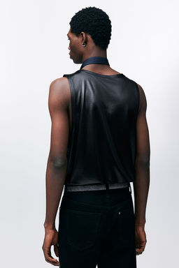 Camiseta de deporte satinada sin mangas Loose Fit - H&m фото 3