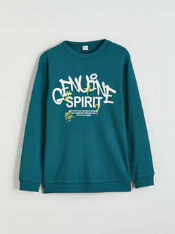 Bisiklet Yaka Bask?l? Erkek ?ocuk Ti??rt