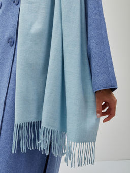 В составе шерсть и кашемир! теплый двусторонний палантин - Tantino фото 4