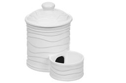 Банка д/соли 15,5*10*14,5 см 500 мл Айсберг волны + деревянная ложка + крышка - Elan gallery фото 8