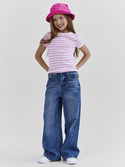 Футболка для девочек прилегающая в полоску - Mark formelle фото 3