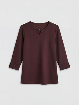 Bisiklet Yaka Soft Touch Bluz