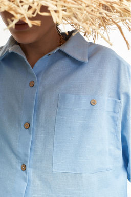 Костюм лён рубашка/брюки Blue - Erist store фото 4