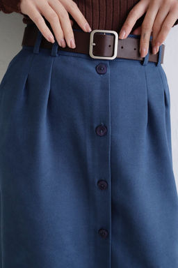 Юбка на пуговицах длины миди - Martichelli фото 11