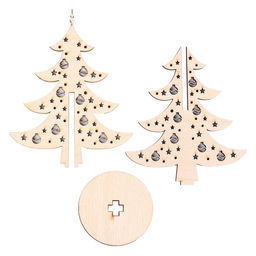 Цена за 2 шт. Модель из дерева «Ёлка сборная №7»