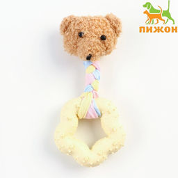 Игрушка мягкая для собак Медведь + TPR Звезда, 15 см