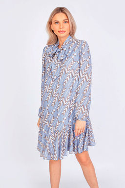 5-2839/729-4914-2 Платье принт Голубой колосок, 38 - Serginnetti фото 2