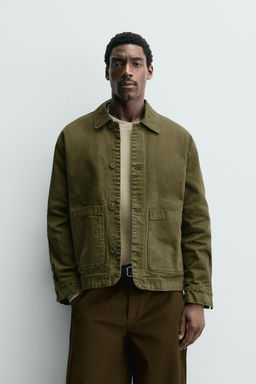 SOBRECAMISA RELAXED FIT BOLSILLOS / Musgo - Zara фото 2