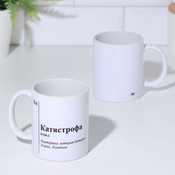 Кружка именная, сублимация  Катястрофа , микс, с нанесением