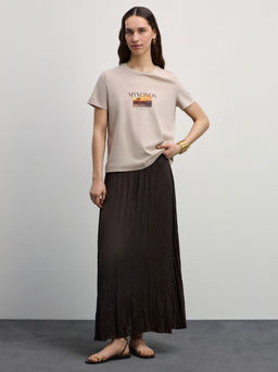 Футболка прямого кроя с принтом / Zarina  фото 2