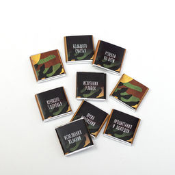 ? Набор 9 шоколадок С днём защитника котечества (кот с автоматом) - 8 чудо фото 3