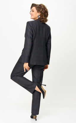 Костюм БелЭльСтиль 412/609 серо-коричневая клетка фото 7