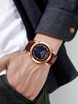 Часы наручные Skmei мужские кварцевые 9300rose-gold-blue