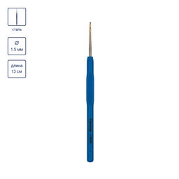 Для вязания Gamma RCH крючок с прорезин. ручкой сталь d 1.5 мм 13 см в блистере фото 3
