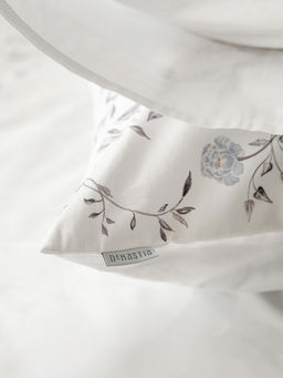 Комплект постельного белья Семейный белый/синий твил - Denastia фото 6