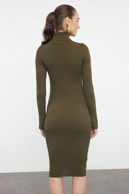 TRENDYOLMILLA Saks Mini Triko Kollar? Volanl? Elbise TWOAW20YN0005 фото 12