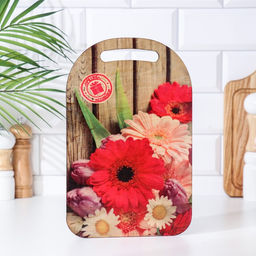 Набор деревянная разделочная доска и подставка под горячее с декором №1 29,25х18,75х1,1 см - Simaland фото 4