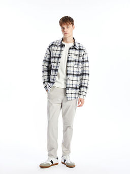 Regular Fit Uzun Kollu Ekose Erkek G?mlek Ceket