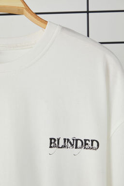 TRENDYOL MAN Siyah Oversize/Genis Kesim %100 Pamuklu Bask?l? T-Shirt TMNSS25TS00118 - Trendyolmilla фото 5