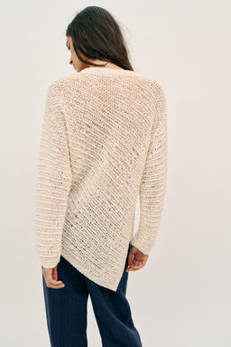 JERSEY OVERSIZE PUNTO BAJO ASIM?TRICO / crudo-blanco - Zara фото 6