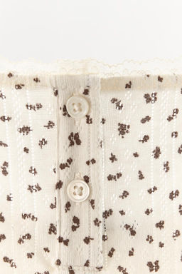 POINTELLE BODYSUIT WITH LACE TRIMS - Zara фото 7