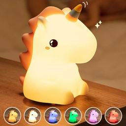 Цена за 2 шт. Ночник "Сute Dino" 12*10,2*16,6 см USB 0.45w 5 v