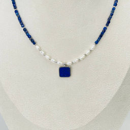 Колье из Лазурита и Жемчуга