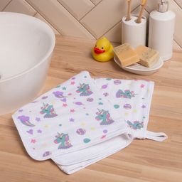 Полотенце детское Единороги 50*90см,100% хл, муслин 105 гр/м2, махра 300гр/м2 - Крошка я фото 7