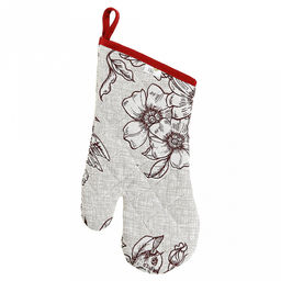 Кухонный комплект "Парадиз": прихватка-варежка 15х30см + прихватка 20х25см форма "Капелька", рогожка 171г/м2, хлопок 100%, наполнитель - ватин 280г/м2, на пластмассовом подвесе, "Домашняя мода" (Россия)