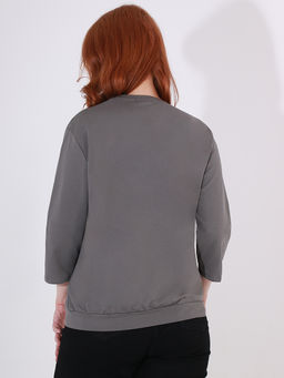 Блузка с цветочной аппликацией - Almond фото 3