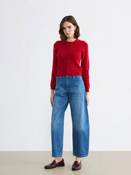 Barrel Fit Kad?n Jean Pantolon