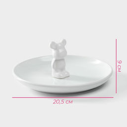 Тарелка Доляна «Мишка Отто», 20.5×9 см, белое  фото 6