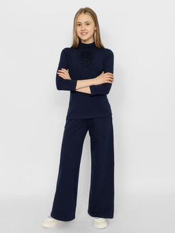 CRB wear/CWJG 63602-41 Водолазка для девочки,темно-синий/Ex.Cherubino  фото 2