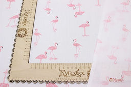 Сатин Розовые фламинго, ш.1.61м, хлопок-100%, 120гр/м.кв - Купава фото 3