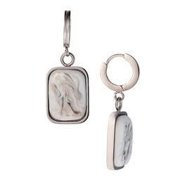 Серьги из муранского стекла GREY CUT LC3472