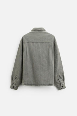 FADED DENIM OVERSHIRT - Zara фото 6