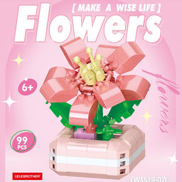 Конструктор "Цветок" (99 дет.) в коробке