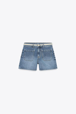 Z1975 DENIM SHORTS WITH BELT - Zara фото 10