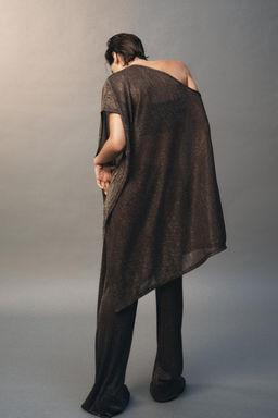 ASYMMETRIC METALLIC THREAD CAPE - Zara фото 4