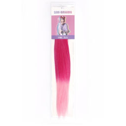 SIM-BRAIDS Канекалон двухцветный, гофрированный, 65 см, 90 гр, цвет розовый/светло-розовый(#FR-1) - Queen fair фото 3