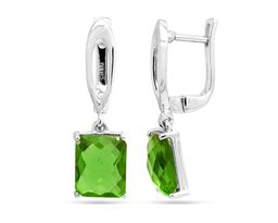 Серьги из серебра султанит, Виктория