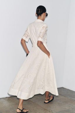 ZW COLLECTION EMBROIDERED SHIRT DRESS - Zara фото 6
