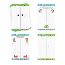 Цена за 2 шт. Новогодний набор пиши-стирай Новый год: Рисуй двумя руками. Ёлки, подарки и эльфы, 20 карт, 3+