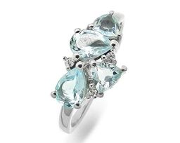 Кольцо из серебра топаз, Полли