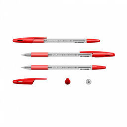 Цена за 50 шт. Ручка шариковая ErichKrause R-301 Stick&Grip Classic 1.0, цвет чернил красный (в коробке по 50 шт.)