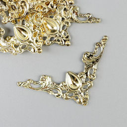 Цена за 20 шт. Уголок декоративный "Греческий узор" 4х4  см С1252