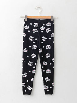 Beli Lastikli Desenli K?z ?ocuk Triko Tayt - Waikiki фото 2