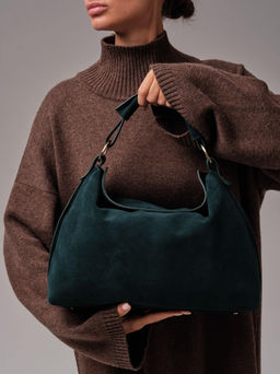 Замшевая сумка на плечо Deboro 30900 форест